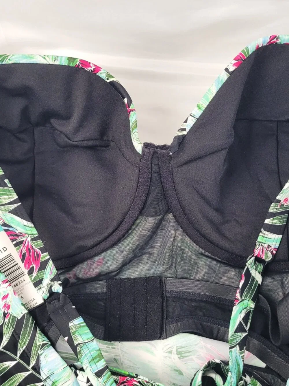 Torrid Vixen Swim Tankini Top Women's 5 Tropical Peplum Underwire Beach Vacation